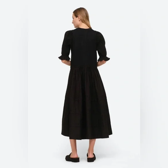 Sea NY Willa Smocking Puff Sleeve Dress